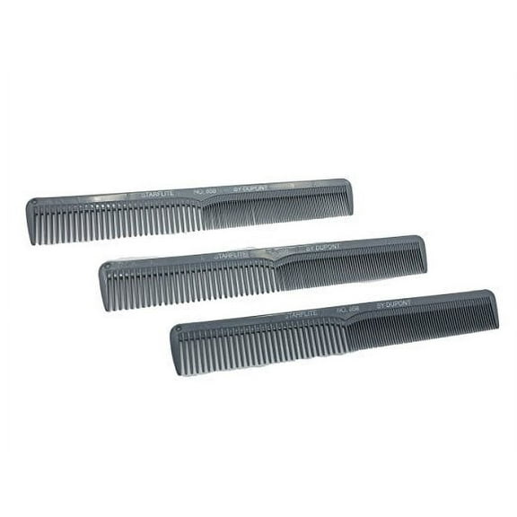 G.B.S Dupont Starflite Style Comb, Soft Teeth Combs - Pack Of 3