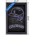 thumbnail image 3 of MLB Colorado Rockies - Neon Helmet 23 Wall Poster, 22.375" x 34" Framed, 3 of 6