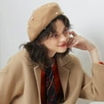 thumbnail image 3 of CoCoMangos Women Beret Pearl Elegant Sweet Artist French Style Beret Beanie Cap, 3 of 7