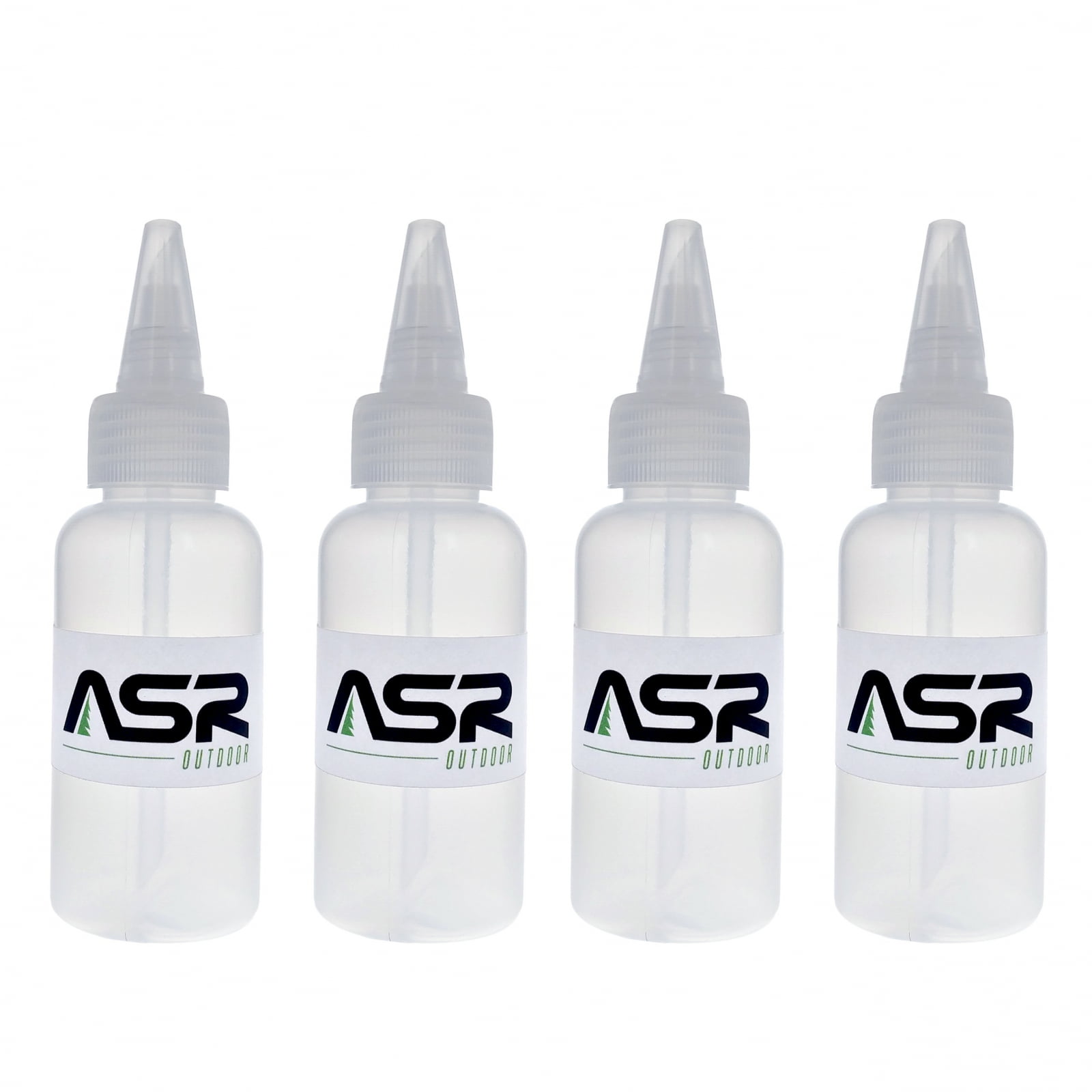 4 Pack ASR Outdoor 5 Plastic Heavy Duty Gold Snifter Bottle w/Nozzle