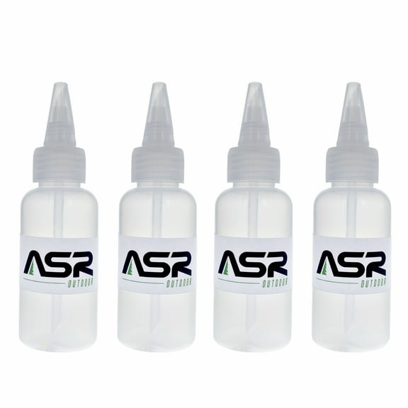 (4 Pack) ASR Outdoor 3oz Plastic Heavy Duty Gold Snifter Bottle with Nozzle