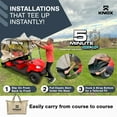thumbnail image 3 of NEH 4 Person Golf Cart Enclosure 79" Long Roof, 600D Portable Transparent Driving Golf Cart Cover Storage, Golf Cart Accessories, Compatible with EZGO TXT/RXV, Yamaha, Club Car DS Precedent, 3 of 7