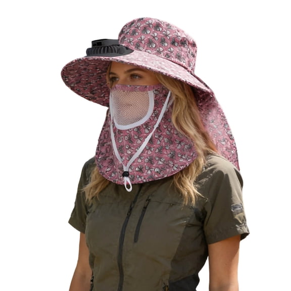 Shadoumai Solar Panel Powered Fan Built in Wide Brim Outdoor Fishing Hat USB Charging Men Ultralight Sun Bucket Mission Cooling Cap