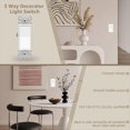 thumbnail image 4 of 3 Way Light Switch White, 4 Pack Three Way Switch Rocker Switch 15A 120/277V, On/Off Rocker Paddle Interrupter,4 * light switch,White, 4 of 8