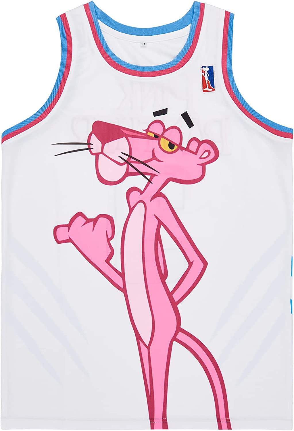 Mens Panther #3 Basketball Jersey Stitched Pink White Black Pinkblue 