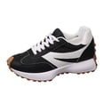 thumbnail image 5 of HEWUQI Platform Bowling Shoes for Women Wedge Breathable Sneakers Lightweight Casual Running Comfortable Walking Tennis Shoes Black Size 6, 5 of 5