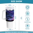 thumbnail image 3 of 40 Oz Car Handle Water Bottle Water Cup Water Bottle Water Jug Coffee Cup Travel Water Bottle Purple Night, 3 of 8