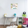 thumbnail image 3 of Stupell Industries Contemporary Safari Animals Out and About White Framed Giclee Art, 14 x 11, by Carla Daly, 3 of 8