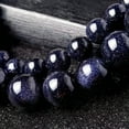 thumbnail image 2 of K-KED Natural Blue Sandstone Gemstone Round Beads for Delicate Jewelry Making Strand 15"-12 mm, 2 of 6