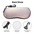 thumbnail image 3 of Cauagu Glitter Light Pearl Pattern Unisex Glasses Case,Zipper Protective Fabric Sunglass Case with Clip Soft Case Horizontal Protective Pouch for Sunglasses Eyewear, 3 of 6