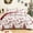 Reindeer Red, variant on Exclusivo Mezcla Christmas Quilt Twin Size, White and Rust Red Striped Bedspreads Reversible Coverlets Bedding Set with Printed Reindeer Snowflakes Pattern (1 Quilt, 1 Pillow Sham)