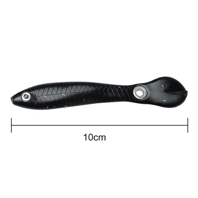 10cm/6g cebos de pesca biónicos suaves señuelo artificial Crankbait Wobbler (negro) Likrtyny Para estrenar
