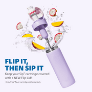 Cirkul 26oz StrawSip Flip Water Bottle, Stainless Steel, Double Wall Insulated, Daydream (Lilac)
