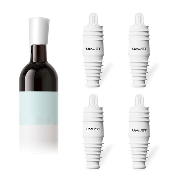 UMUST Silicone Wine Bottle Stopper, Silicone Wine Cap, Reusable Beverage Sealer for Wine Bottles, Champagne Bottles, Beer Bottles