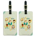 thumbnail image 1 of Big Bang Theory Retro Art Luggage ID Tags Suitcase Carry-On Cards - Set of 2, 1 of 6