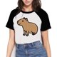 thumbnail image 3 of Camiseta de capibara para mujer, camisetas Kawaii, camiseta divertida de Capibara, camisetas Harajuku, ropa femenina, moda kawaii Y2k 90s, 3 of 5