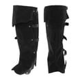 thumbnail image 3 of Fundas para botas de disfraz Yinane polainas medievales Steampunk negro, 3 of 8