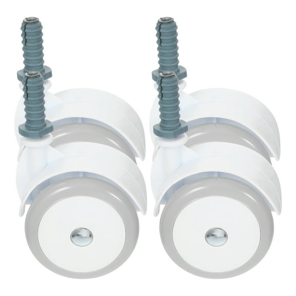 LULULION Universal Compatibility 4Pcs Caster Wheels For Baby Walker Grey Plastic