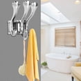 thumbnail image 2 of Zinc Alloy Multi-Hook Swivel Wall Hook Towel Hat Hanger Organizer for Bathroom Bedroom, 2 of 8