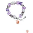 thumbnail image 2 of Delight Jewelry Resin Pink Pig Purple Butterfly Bead Charm Bracelet, 7"+1" Extender, 2 of 5