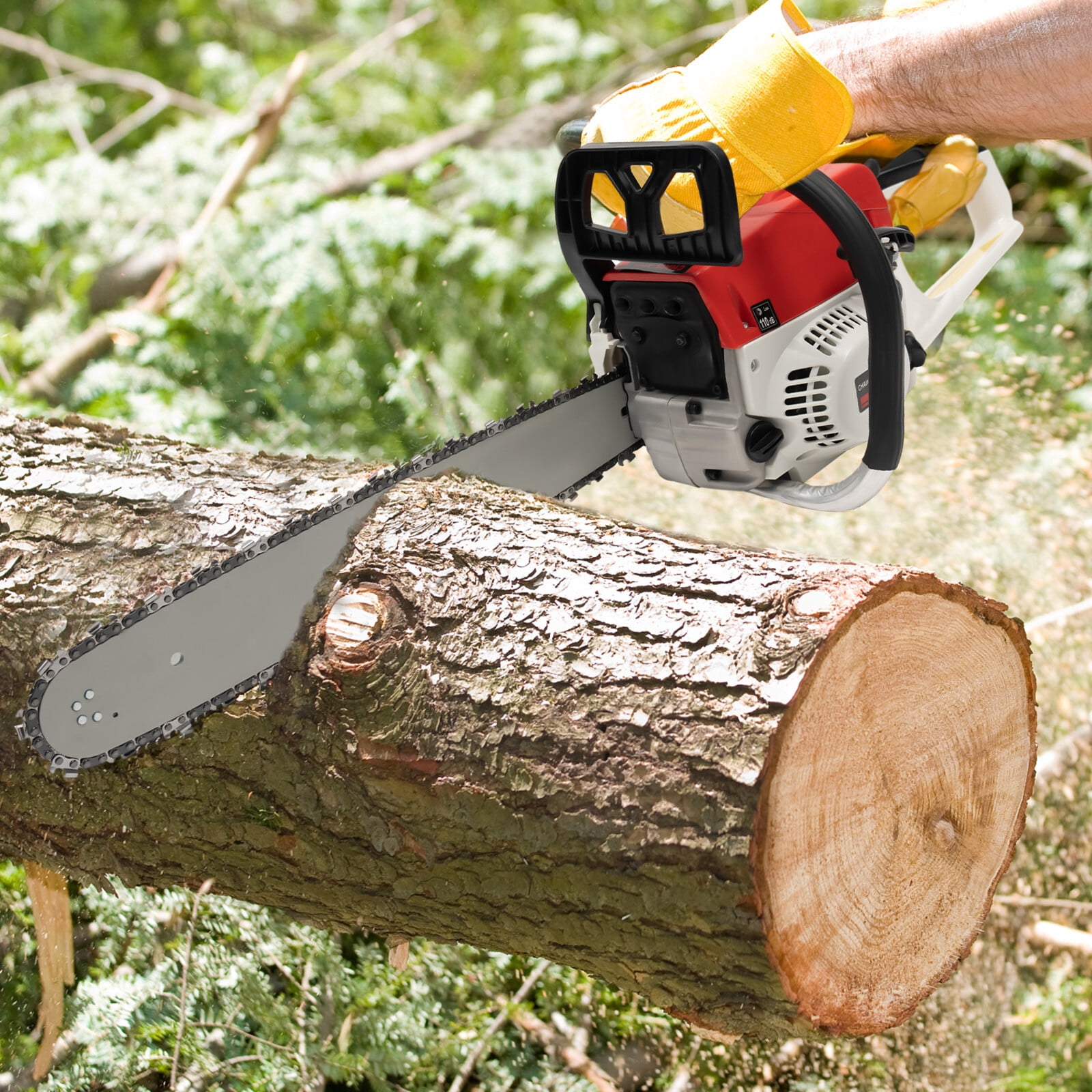 20 Inch 2 Stroke 52CC Gasoline Powered Chainsaw Wood Cutting Pruning Chain Saw