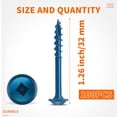 thumbnail image 3 of Tornillos de bolsillo TPOHH #8 x 1-1/4 con revestimiento azul, 100 unidades, 3 of 8
