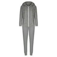 thumbnail image 6 of successthop 2 Pieces Plus Size Lounge Set Long Sleeve Drawstring Zip Hoodie and Joggers with Pockets Heart Outfits, 6 of 6