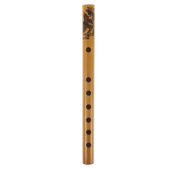 FRCOLOR  Bamboo Flutes 6-hole Clarinet Musical Bass Child Student Yellow
