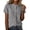 Grey, variant on Women's Short Sleeve Cotton Linen Button Down Blouse Loose Fit Casual Lightweight Plain Summer Elegant Tops by Yigetop Black L