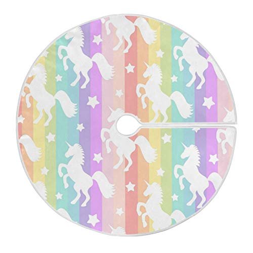 Falda de árbol de Navidad ATTX Rainbow Star Unicorn 120 cm