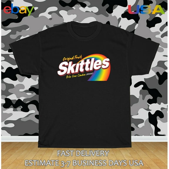 SKITTLES Candy Logo Men's T-Shirt American Size T-Shirt
