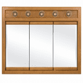 thumbnail image 4 of Design House 36" Wood Wall Mounted 5-Light Tri-View Bathroom Medicine Cabinet, Nutmeg Oak, 4 of 22
