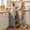 Natural & Light Gray, variant on Adjustable Toddler Standing Tower (NO Backing Board) - Stable Toddler Step Stool with 4 Stabilizing Blocks - 3 Levels Height Adjustable Kids Kitchen Stool Helper (Natural & Light Gray)