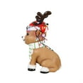 thumbnail image 3 of Garden Elements Fiberglass Indoor Christmas Figurine Statue Decor, Baby Deer Holding Christmas Lights, 28", 3 of 4