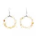 thumbnail image 6 of K-KED 10pairs Natural Healing Quartz Gemstone Round Dangle Hook Women Stone Earrings-Olivine, 6 of 8