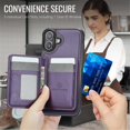 thumbnail image 5 of For iPhone 16 Plus Phone Case Compatible With MagSafe 2 In 1 Wallet With Card Holder &Zipper Cash Pocket,PU Leather Case,RFID Blocking, Kickstand  Magnetic Protective Women Men Cover,Purple, 5 of 8