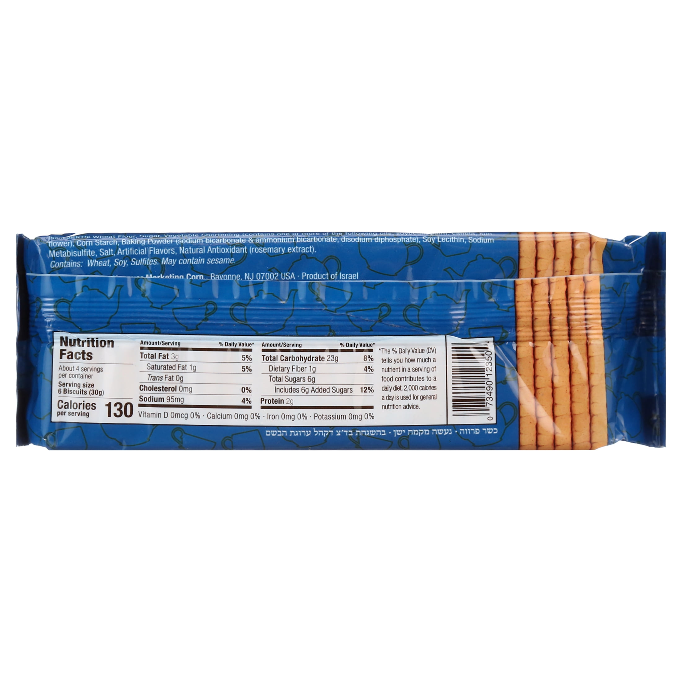 (6 pack) Kedem Tea Biscuits Cookies, 4.2oz