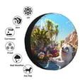 thumbnail image 4 of Balery Playful Hedgehog Forest Pond Cubiertas para Neumáticos - Protector Resistente para Neumáticos de Camioneta, SUV, Remolque, Camper y RV-14 inch, 4 of 6