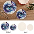 thumbnail image 4 of Watercolor Eye with Butterfly Pot Holders Trivets Set of 2 Cotton Hot Pads Mats for Hot Dishes Pots Pans Kitchen Cooking 7" 9.5", 4 of 7