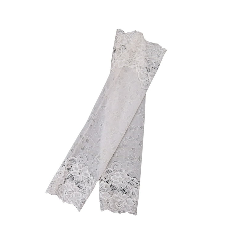 White lace top arm sleeves