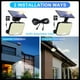 thumbnail image 3 of 108 luces LED solares con sensor de movimiento con control remoto, luces solares de seguridad impermeables IP65 con cable para patio, garaje, porche, patio, luces solares al aire libre, 3 of 5