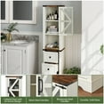 thumbnail image 5 of Uforic 68"H Bathroom Storage Cabinet with Adjustable Shelf & Door, Drawer Storage Cabinet, White, 5 of 8