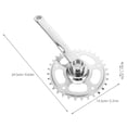 thumbnail image 2 of HONITANO 2Sets Bicycle Crank Set Silver Single Chainwheel Lightweight Metal Chainring Accessory, 2 of 8