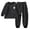 C-Black81, variant on DHFJKG Boy Girl Striped Fuzzy Winter Outfit 2 Piece Sets Long Sleeve Crewneck Pullover Elastic Waist Ankle-Tied Pants Home Relaxation Outfits For Kids 3-16 Years Old Leisure Outfit