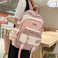 thumbnail image 4 of Harajuku New High School Girls Backpack Shoulder Bags Multi Pockets Waterproof School Bag Teenage Girls Kawaii Backpack Mochila, 4 of 5