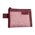 thumbnail image 2 of Bolsa de almacenamiento pequeña de malla transparente con múltiples compartimentos para cosméticos, joyería, papelería y artículos de viaje, ligera y portátil., 2 of 6