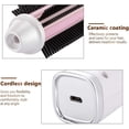 thumbnail image 4 of Portable USB Cordless Hair Straightener Curling Comb with 2600mAh Rechargeable Battery, Dual Voltage, Ergonomically Sized for Travel and Business, White, 4 of 5