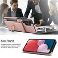 thumbnail image 5 of SaniMore for Samsung Galaxy A13 Case with Metal Rotating Ring Kickstand RFID Blocking Card Slots PU Leather Anti-scractch Wear-resitant Shockproof Wallet Cover for Samsung A13, Rosegold, 5 of 9