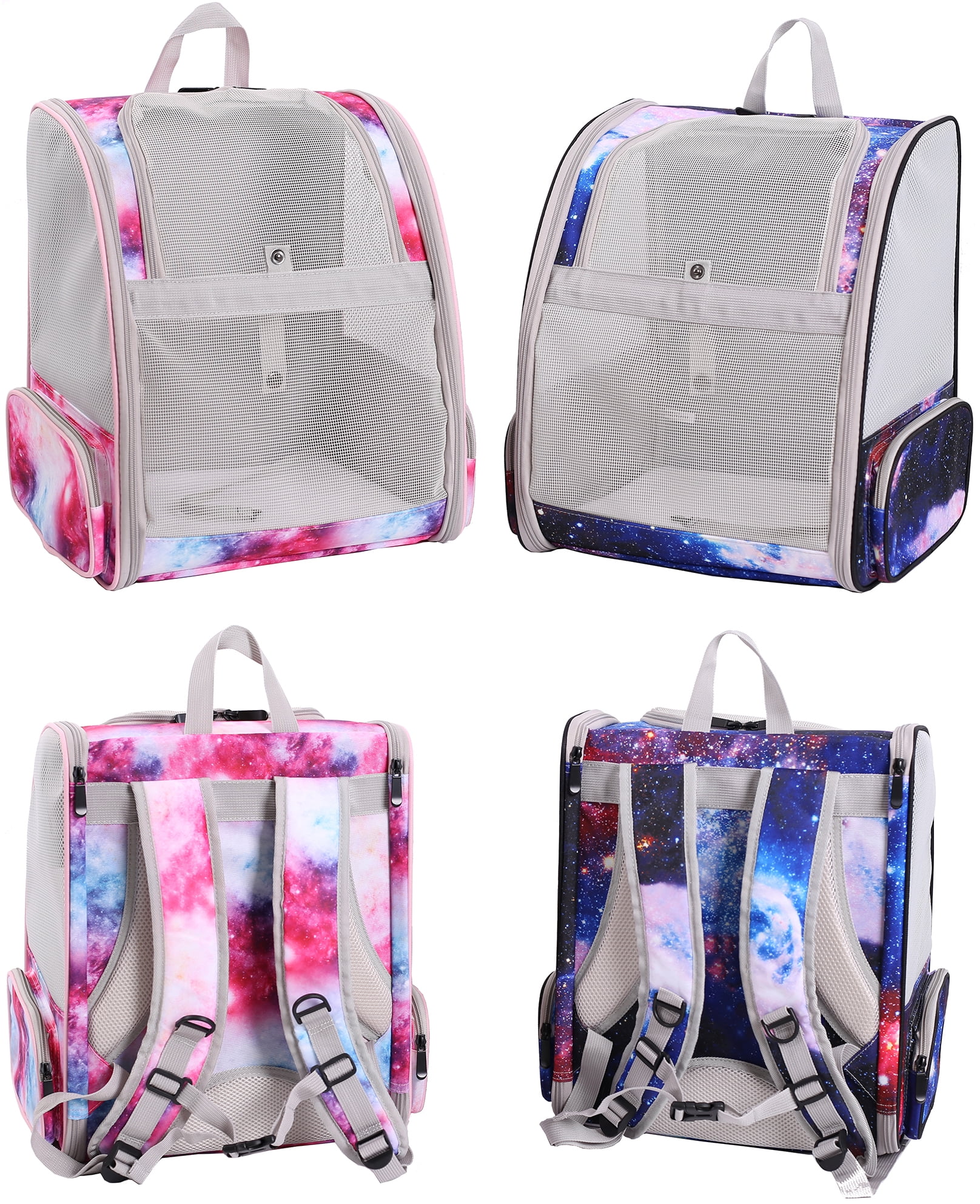 Halinfer Breathable Cat Backpack, Full Ventilation Pet Carrier Backpack for Small Dog, Airline Approved Cat Carrying Backpack for Travel and Hiking