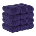 thumbnail image 5 of American Soft Linen Luxury 4 Piece Washcloth Set, 100% Cotton Turkish Washrags and Washcloths, Purple, 5 of 6